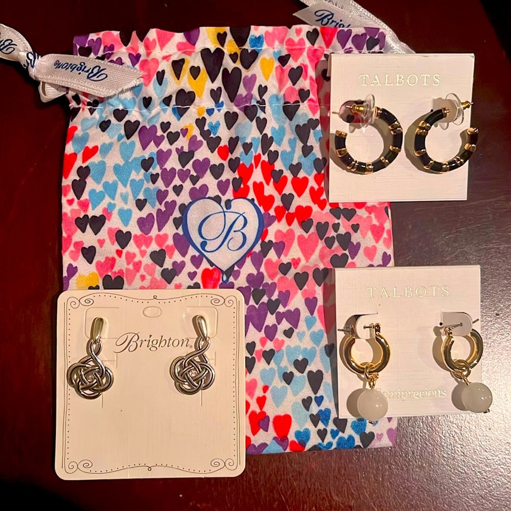 2 sets of Talbot earrings & 1 set of Brighton earrings